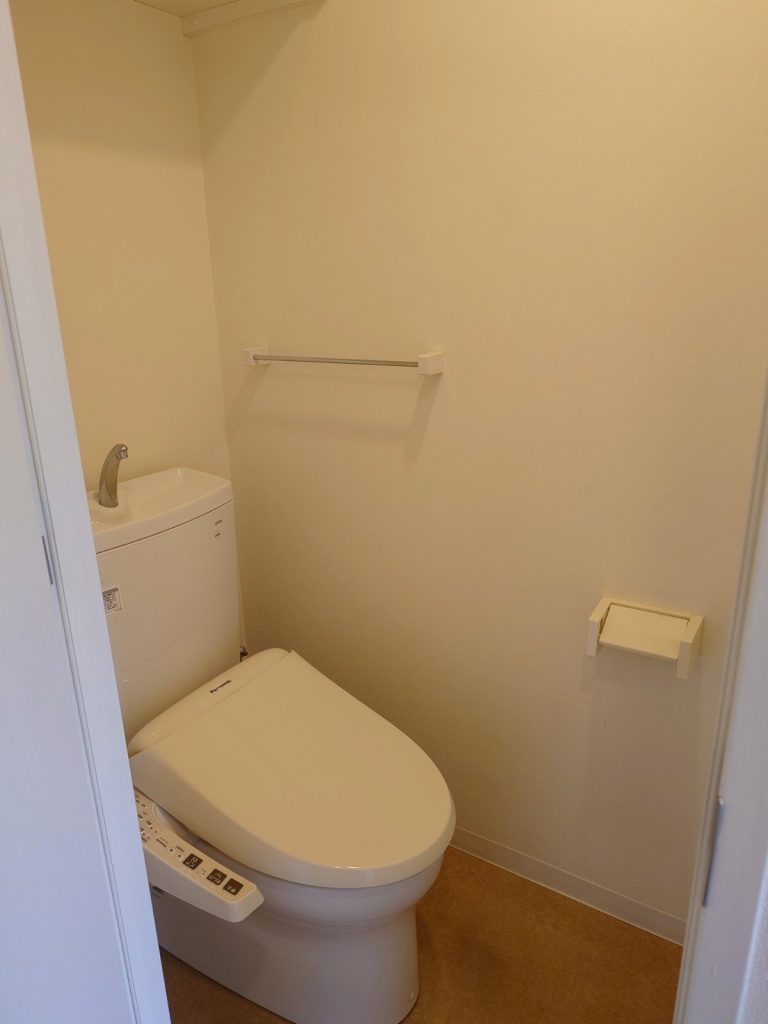 トイレの壁のクリーニング
