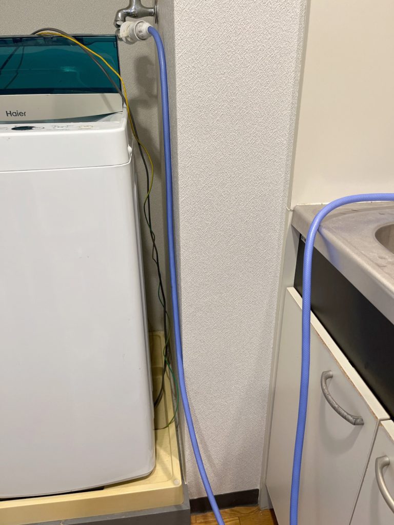 洗濯機とキッチン周りの仕上がり